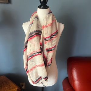 Vintage American Eagle ethnic pattern infinity scarf EUC